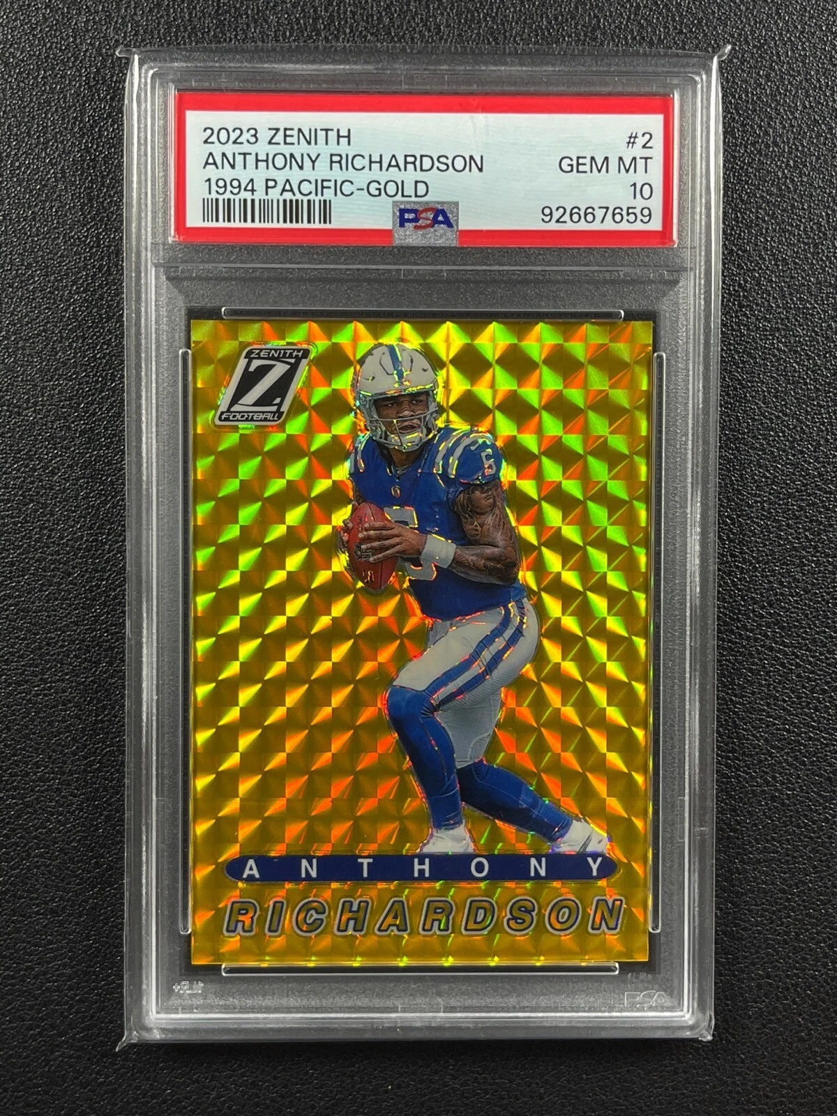 Anthony Richardson Panini Zenith 1994 Pacific #2 Gold