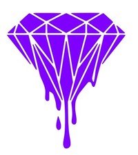 Dripping Diamond Car Decal- Truck Decal Sticker. 12in X 12in Dripping Diamond Car Decal- Truck Decal Sticker. 12in X 12in