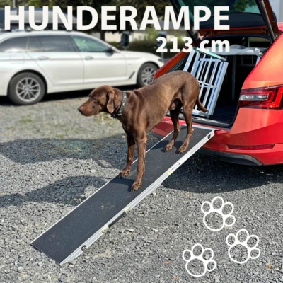 Auto Einstiegshilfe Hunderampe Hundetreppe Klappbar Aluminium 213 cm Petigi