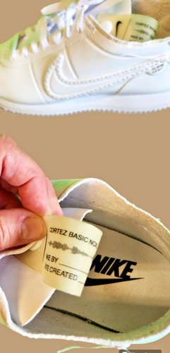 NIKE AIR CORTEZ BASIC PREMIUM NCXL NOISE CANCELLING WHITE Sz 6.5 VGC - Picture 7 of 8