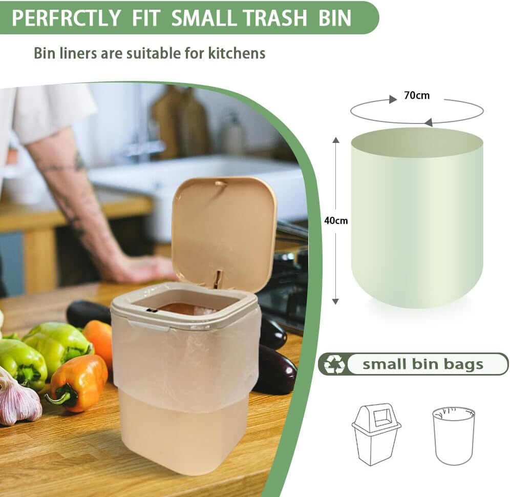 Small Bin Bags 3-6L Biodegradable Compostable Food Waste