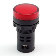 Image of 10 PCS Red LED Power Indicator Signal Light 12VDC 20mm Diameter 50mm Height #A6