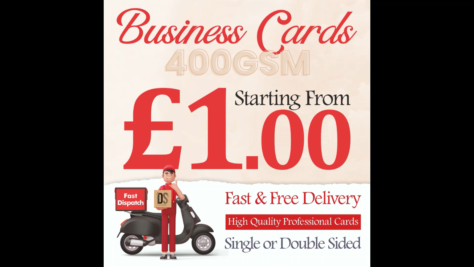 Personalised Business cards 400gsm Single or Double Side Printed Business Card eBay