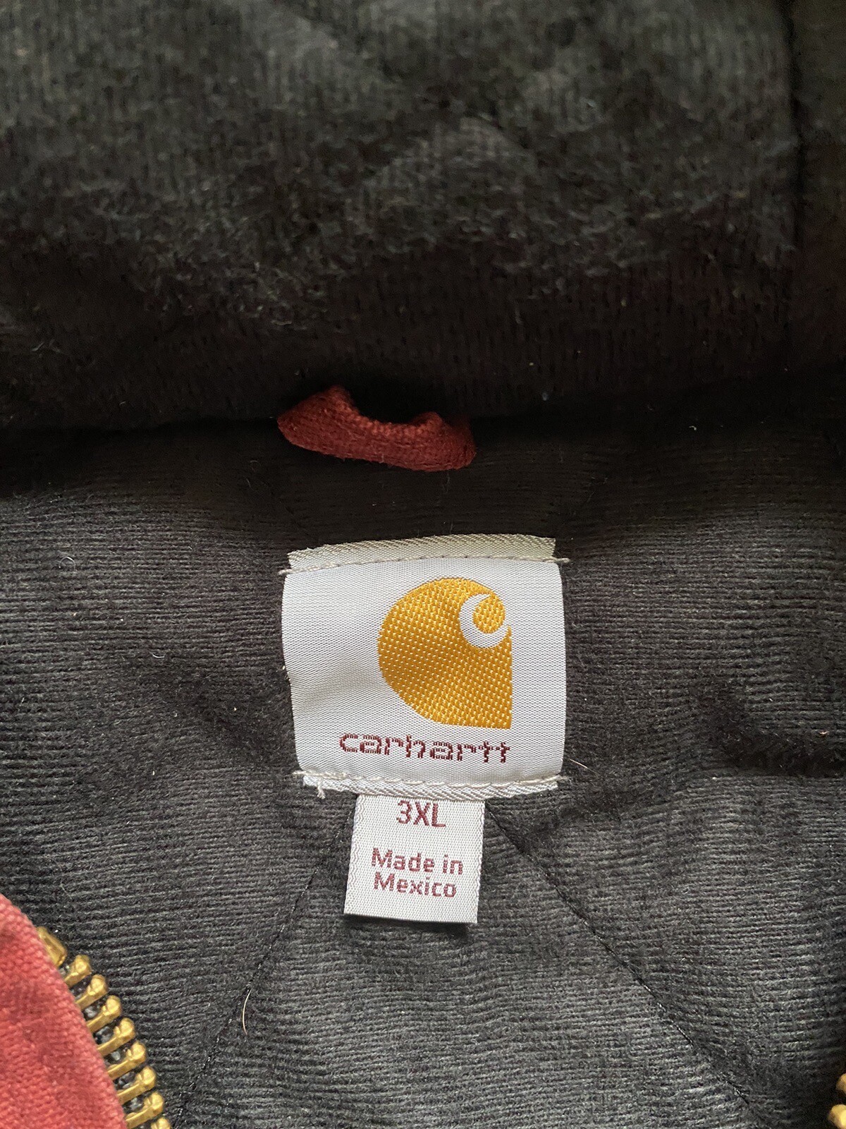 Carhartt Men&rsquo;s Hooded Maroon Jacket 3XL