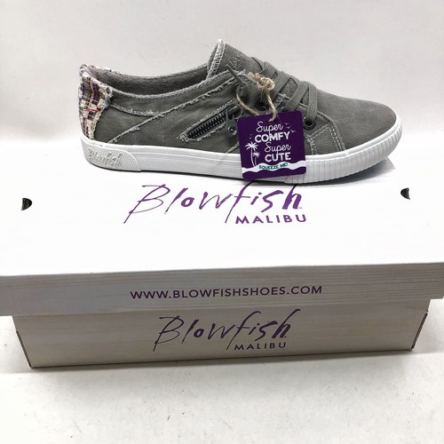 Zapatos Tenis Mujer Blowfish Malibu Fruit Talla 10/40.5 Gris Lona Parte Superior Baja - Imagen 2 de 6
