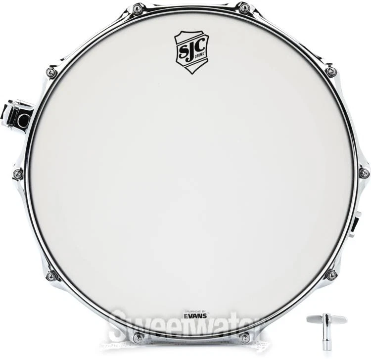 SJC Custom Drums Navigator Snare Drum - 6.5 inches x 14 inches, Ghost Black - Image 3 of 4