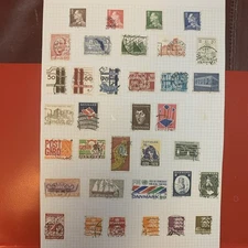 WORLDWIDE Stamps UNCHECKED. On page or part. *DENMARK*