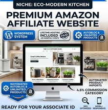 COCINA ECO-MODERNA Sitio web afiliado de Amazon - WordPress - Alojamiento de por vida - Automático