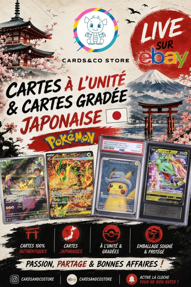 Cartes à l’unité et cartes gradées Pokémon japonaises 🇯🇵🔥