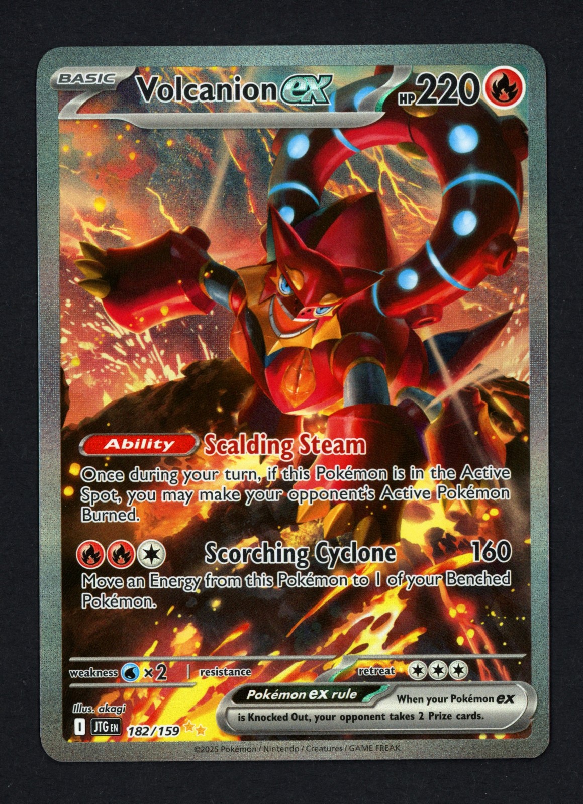 Volcanion ex 182/159 SV09 Journey Together Special Illustration Rare Pokemon TCG