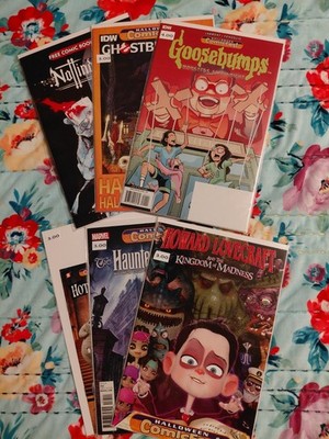 6 Halloween Comicfest/F.C.B.D. Goosebumps, Lovecraft, Ghostbusters Ect. 