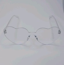 Adult Clear Plastic Heart Shaped Glasses