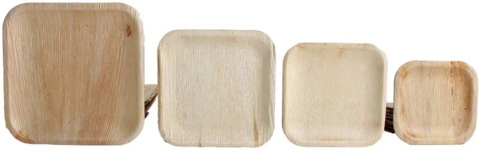 50x Palmblatt Teller viereckig Bio Einweg Eco-Geschirr v. Größen kompostierbar  - Bild 2 von 4