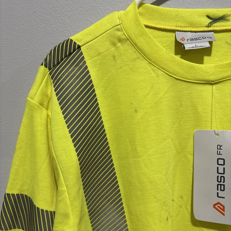 Camisa de trabajo Rasco FR de alta visibilidad con ribete segmentado manga larga para hombre - FR0337YH talla L Foto 2 de 4