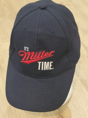 Its Miller Time Hat Cap Stretch Flex Fit Navy Blue by ACME