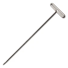 GEM 85T T-Pins, Steel, Silver, 2-Inch, 100/Box