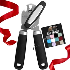GORILLA GRIP Heavy Duty Stainless Steel Smooth Edge Manual Can Opener and Bottle