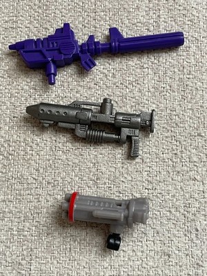 LOT OF 3 TRANSFORMERS WEAPONS GUN PARTS ULTRA MAGNUS DEVASTATOR WHIRL BLASTER