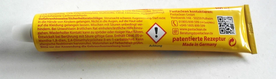 Pastaclean premium Fleckenentferner 4 Tuben (zu je  100 ml)  + Schwamm - Bild 2 von 4