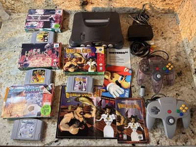 Nintendo 64 N64 Console Bundle Virtual Chess Command & Conquer Hercules Mia Hamm