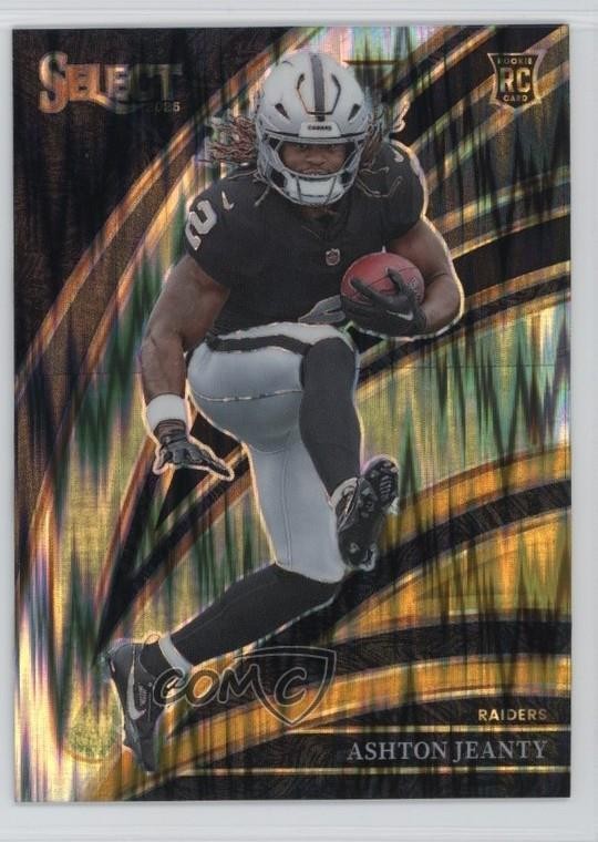 2025 Select Club Level Black & Gold Shock Prizm Ashton Jeanty Rookie RC 1h4z