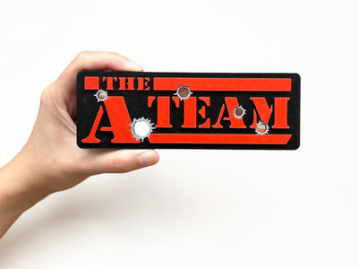 The a team Logo Plakette - 3D Wanddeko Deko Geek