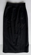 Talbots Black 100% Wool Pencil Midi Skirt Size 4 Made in USA Lined Vintage