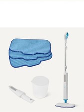 Steam Mop For Hard Floor Cleaning With450ml Tank,6m Cord, 3 Washable Pads, White