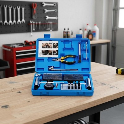 Durable Tire Repair Tools - 68pcs Heavy Duty Kit for Cars, RVs, ATVs, and More