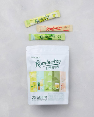 TEAZEN Kombucha Starter Pack (5 Geschmacksrichtungen x 4 Sticks) 20 Stück Sorte