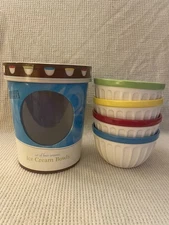 Starbucks Ceramic Ice Cream Bowls;   Set Of 4; 2007