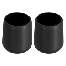 2 pcs, Silicone Fishing Rod Butt Cushion Protector Cap Small Black