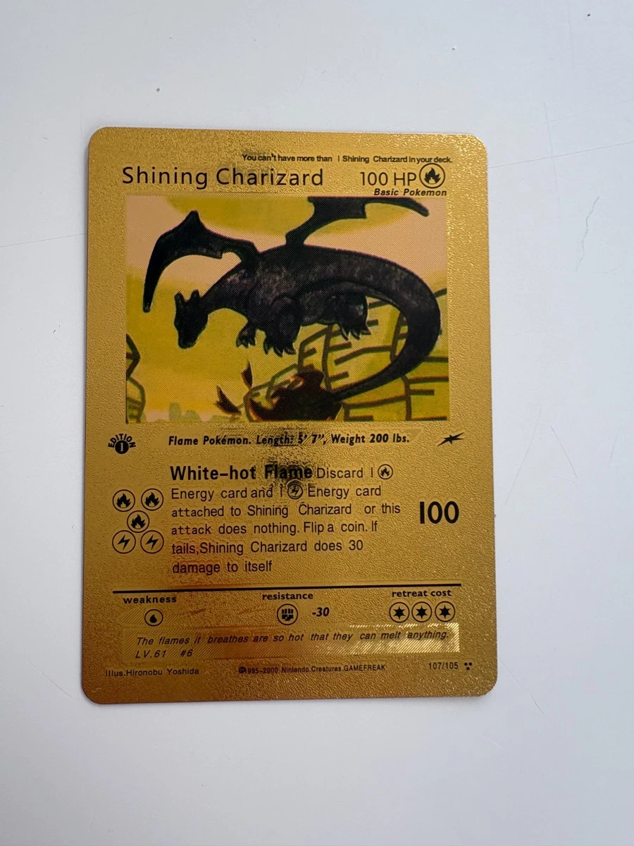 Fire Charizard Pokémon TCG Neo Destiny Individual Collectible Card