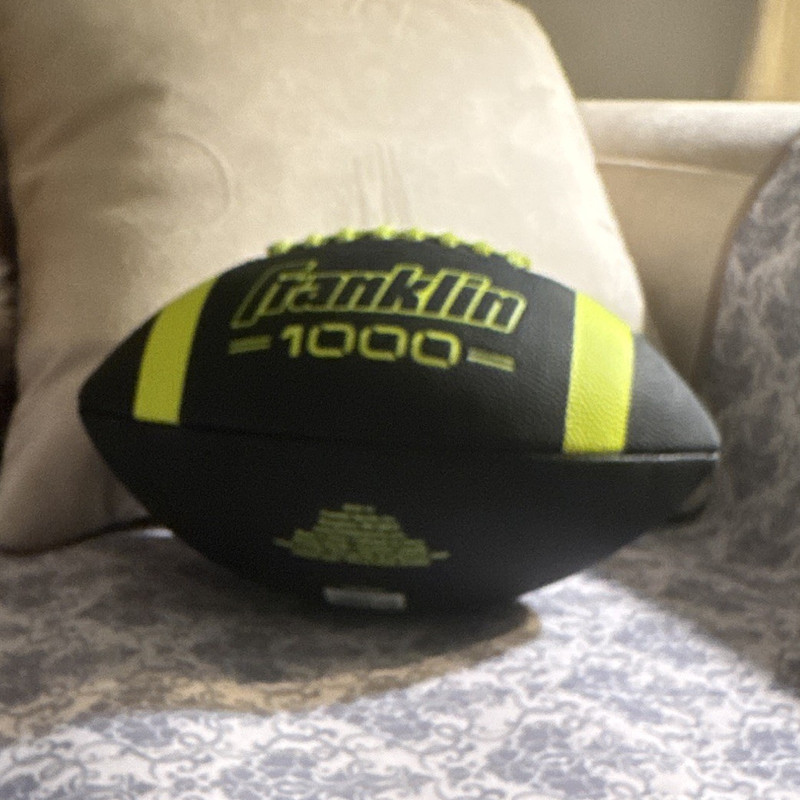 Franklin 1000 Junior Football Ball Size 6, Black/Green, Composite Leather