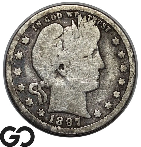 1897-O Barber Quarter, Tougher New Orleans Issue