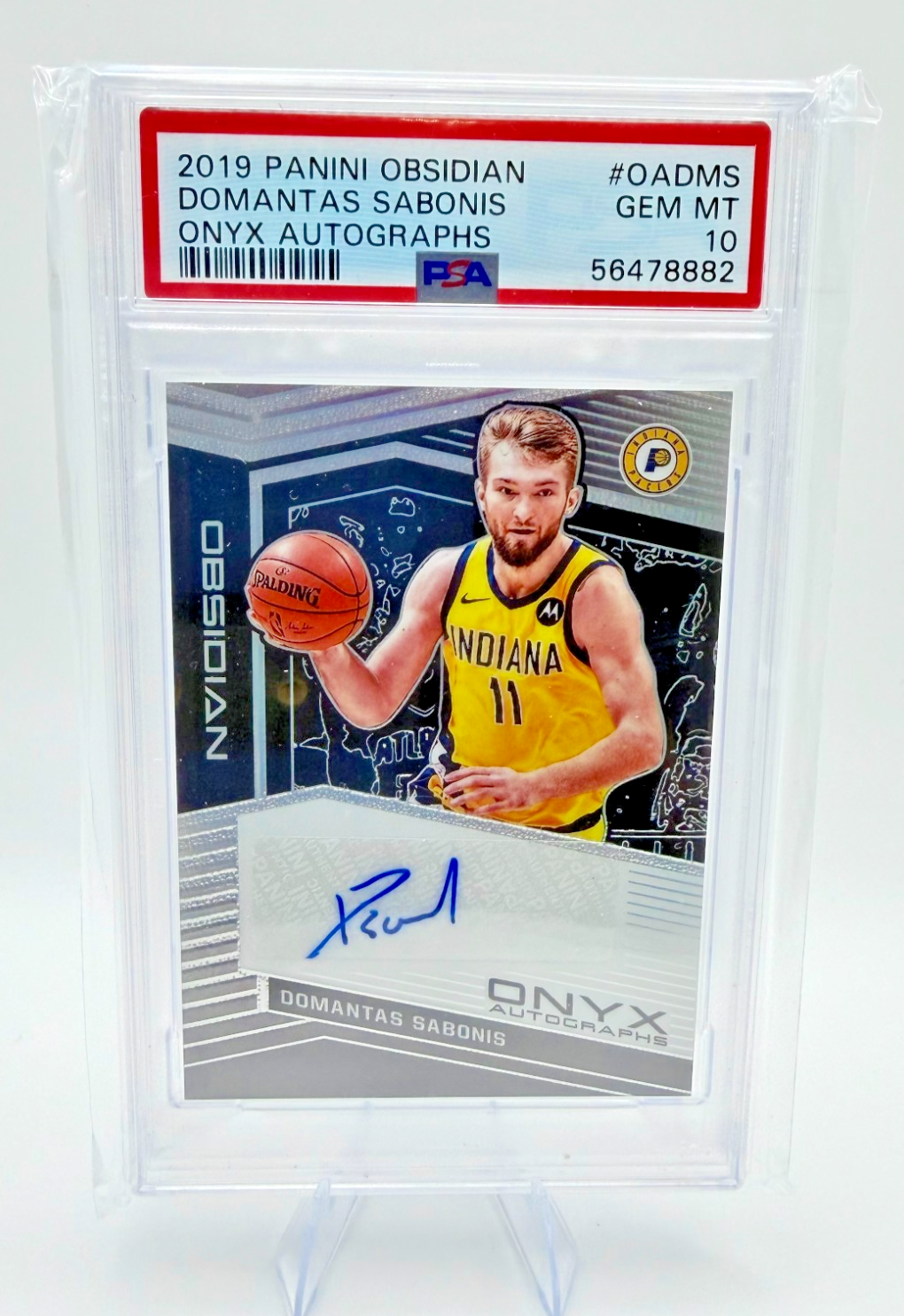Domantas Sabonis Autographed Signed Indiana Pacers 2019 Obsidian Onyx PSA 10 GEM MT- 18/75 