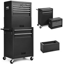6-drawer High Capacity Rolling Tool Chest Storage Cabinet Toolbox Combo W Riser 6-drawer High Capacity Rolling Tool Chest Storage Cabinet Toolbox Combo W Riser