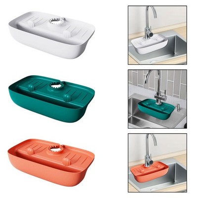 Rutschfeste Silikon Wasserhahn Matte Wasserfänger Tablett Spritzschutz Küche Spüle