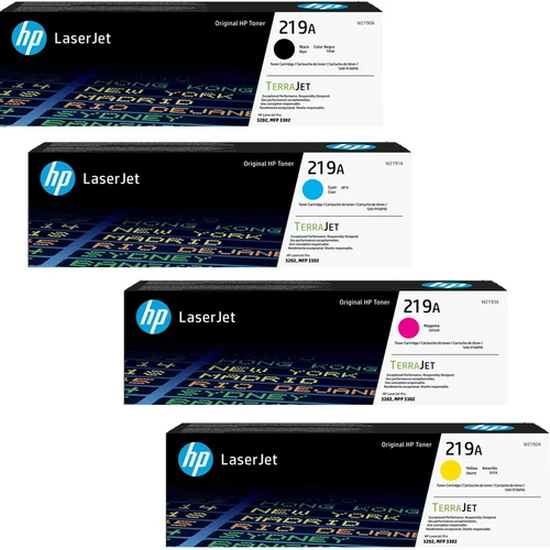 HP 219A / W2190A / W2191A / W2192A / W2193A Toner Sparset schwarz, cyan, magenta