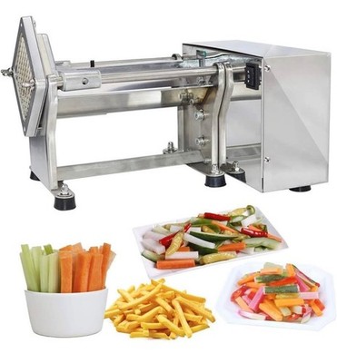 Electric Commercial French Fry Cutter, Automatic Potato Chip Cutter, Stainless