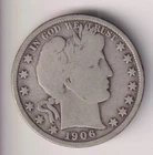 1906 BARBER HALF DOLLAR 90% SILVER US MINT .50¢ UNITED STATES OF AMERICA