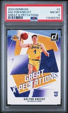 2024 PANINI DONRUSS GREAT X-PECTATIONS #3 DALTON KNECHT ROOKIE RC PSA 8
