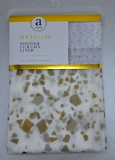 Confetti Shower Curtain Liner 72x72" - Aura Gold Foil RN 160845