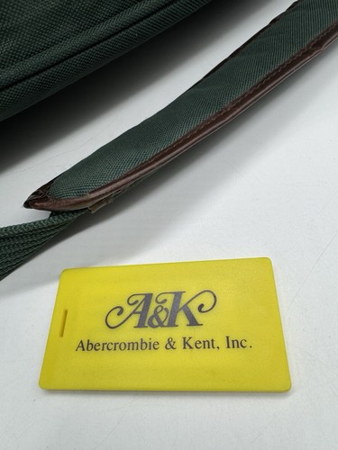 Bolso de Lona Abercrombie & Kent Equipaje de Mano Fin de Semana Viaje Safari Verde *Defecto - Imagen 14 de 14