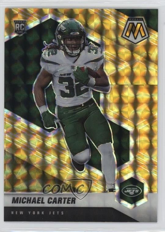 2021 Panini Mosaic Rookies Reactive Yellow Prizm Michael Carter #335 0qo7