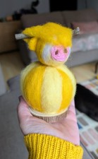 Handgefertigte Nadel gefilzte Hochlandkuh Ornament - umweltfreundliche Wolle Dekor Geschenk