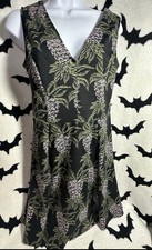 H&M Fit & Flare Pineapple V Neck Summer Dress Women's