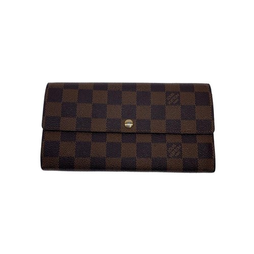 Louis Vuitton Porte Feuille Wallet Damier Ebene PVC Women From Japan