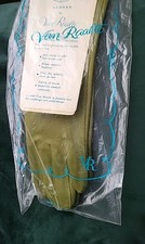 Van Raalte Classic Evening Gloves Advocado Green 15" 1950  s Formal Cocktail Vtg