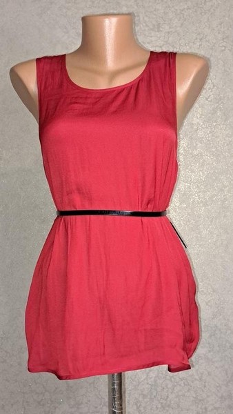 Women Armani Exchange Shirt Red Chiffon 38